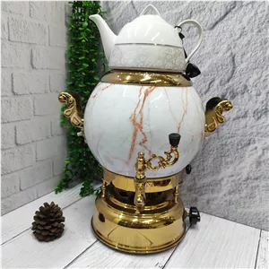 سماور طرح سنگی 6لیتری ترموکوبل دار(آتنا)