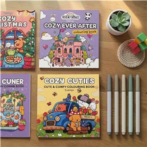 دفتر رنگ آمیزی کزی کیوتیز لانگو (Cozy Cuties) - سایز خشتی