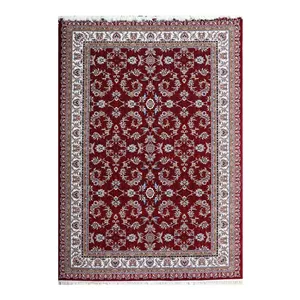 فرش ماشینی 700 شانه فرش هیوا  مدل افشان زرشکی