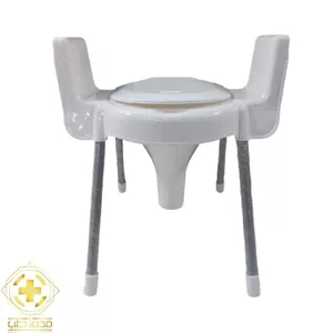 توالت فرنگی چهارپایه فلز دسته دار کم جا تحمل وزن تا 120 کیلو