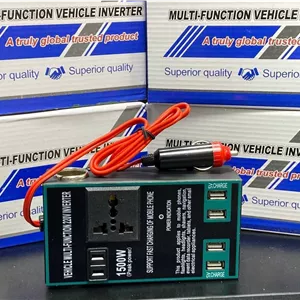 مبدل برق 12 ولت به 220 ولت 1500 وات فندکی مدل MULTI-FUNCTION