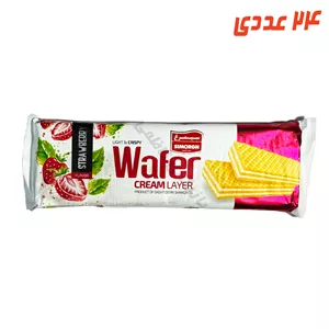 ویفر توت فرنگی 120 گرم سیمرغ