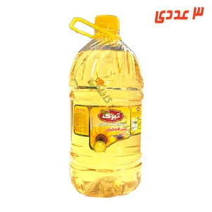 روغن مایع پخت و پز بطری 5 لیتر تبرک (3عددی)