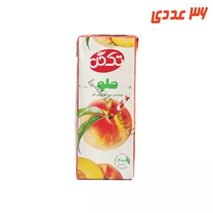 آبمیوه هلو پاکتی 200 میلی لیتر تک گل