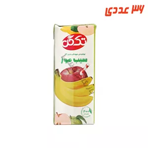 آبمیوه سیب موز پاکتی 200 میلی لیتر تک گل