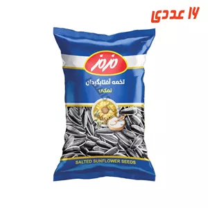 تخمه پوست دار نمکی 105 گرم مزمز ( 16 عددی )