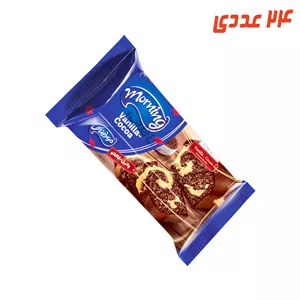 کیک صبحانه مورنین دورنگ وانیل و شکلاتی 100 گرم شیرین عسل ( 24 عددی )