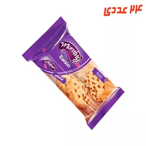کیک صبحانه کشمشی 100 گرم شیرین عسل ( 24 عددی )