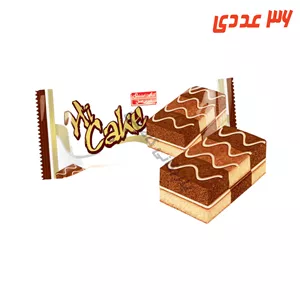 کیک تی تاب دورنگ وانیل و شکلات 50 گرم شیرین عسل ( 36 عددی )