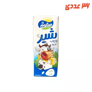 شیر پرچرب استریل پاکتی 200 میلی لیتر میلکوم ( 36 عددی )