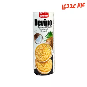بیسکوئیت نارگیلی کرم دار لیوانی 185 گرم سیمرغ