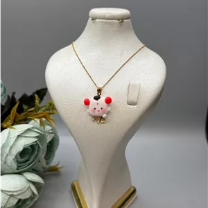 پلاک عروسک صورتی طلا ۱۸ عیار کودک کد ۲۹۴