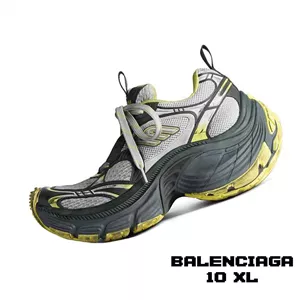 کتونی بالنسیاگا تن ایکس ال ترینرز خاکستری طوسی زرد Balenciaga 10XL Trainers Grey Yellow