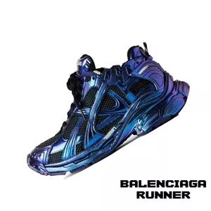 کفش کتونی بالنسیاگا رانر آبی متالیک Balenciaga Runner Iridescent Blue