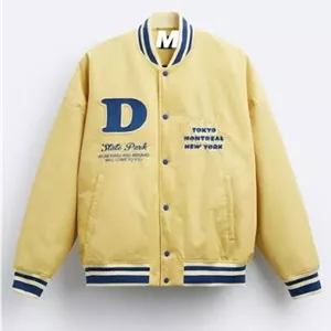 کاپشن بمبر مردانه زارا مدل Varsity با پچ و گلدوزی سایز S | اورجینال