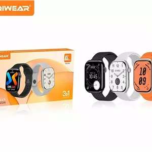 ساعت هوشمند کیوکویر مدل KW75 Max همراه با سه  بند سیلیکونی