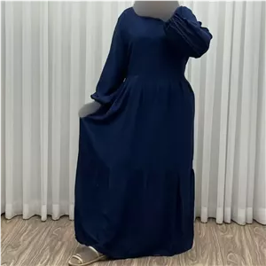 پیراهن ساحلی زنانه مدل آیدا نخی فری سایز با کمربند