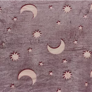 پتو شب نما دو نفره طرح ماه و ستاره زرشکی 🌌