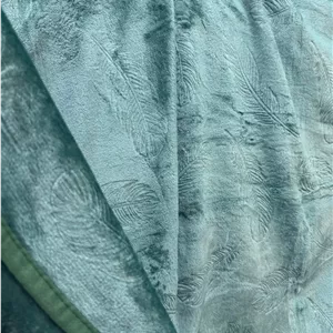 پتو یک نفره طرح پر سبز