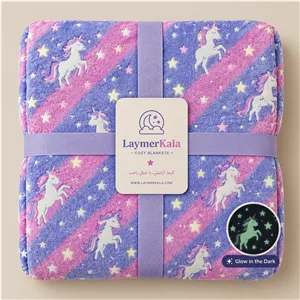 پتو شب نما یک نفره طرح تک شاخ🦄