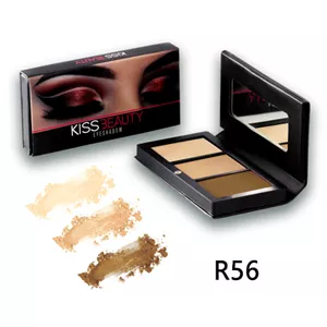 سایه سه رنگ کیس بیوتی  kiss beauty کد R56