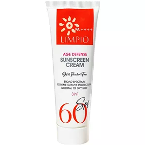 کرم ضد آفتاب بی رنگ لیمپیو با SPF60 مناسب پوست معمولی تا خشک 50 میلی لیتر