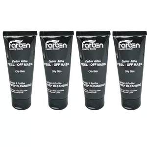 ماسک صورت فاربن مدل ذغال فعال حجم 75 میلی لیتر مجموعه چهار عددی