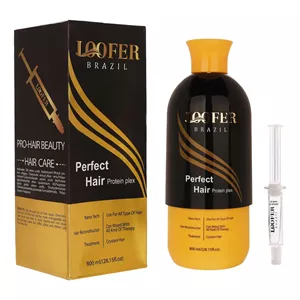 ماسک صاف کننده مو لوفر مدل Protein Plex مناسب برای انواع مو حجم 800 میلی‌لیتر به همراه روغن آرگان حجم 10 میلی‌لیتر