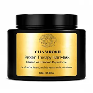 ماسک مو صاف کننده چمروش مدل پروتئین تراپی مناسب برای موهای کراتین شده و آسیب دیده حجم 750 میلی لیتر