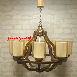 لوستر چوبی مروارید