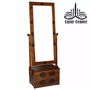 آینه ایستاده چوبی دو کشو عباسی