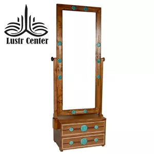 آینه ایستاده چوبی دو کشو شمس