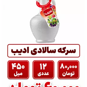سرکه سالاد سفید 450 میل ادیب