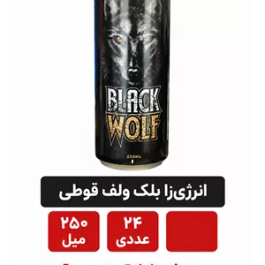 نوشابه انرژی زا بلک ولف حجم 250 میلی لیتر 24 عددی