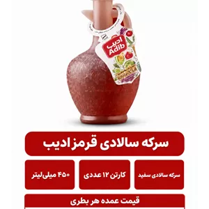 سرکه سالادی 450 میل ادیب 12 عددی