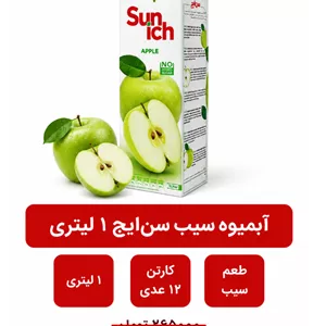 آبمیوه سیب سن ایچ -1لیتری-12عددی