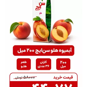 آبمیوه هلو سن ایچ -200سی سی-36عددی