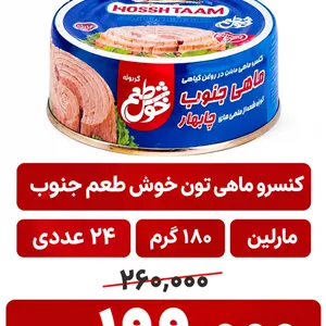 کنسرو ماهی تون جنوب خوش طعم -180گرن-24عددی