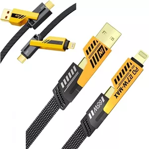 کابل شارژ چند منظوره USB/USB-C به Type-C/Lightning برند JOKADE مدل JA046