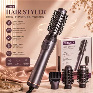 برس چرخشی پرنسلی Princely مدل PR312AT | سشوار چرخشی و حالت دهنده حرفه‌ای مو