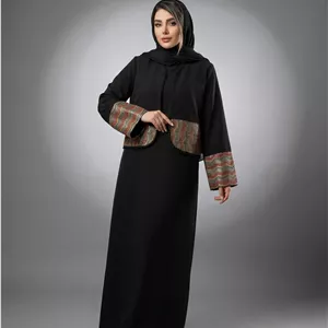 ست دو تیکه مجلسی زنانه هندی دوزی شده لینن