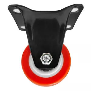 چرخ پایه مشکی نارنجی ثابت پارس سایز 50