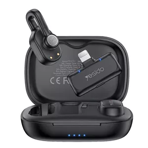 میکروفون بی سیم Yesido Lightning مدل KR24 - مشکی (گارانتی شش ماهه تعویض نیکان همراه)