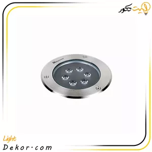 چراغ دفنی 14 وات LED (قطر 18 سانت) IP67 مدل اینترالوکس برند مازی نور