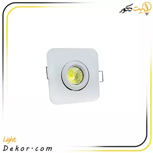 چراغ سقفی چشمی 3 وات توکار مربع برند ال ای دی لایت