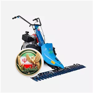 تراکتور دو چرخ820آیدین با هد علف چین و هد روتیواتور چرخ10*450با موتور بنزینی 7اسب