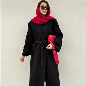 پالتو بلند با کمربند black