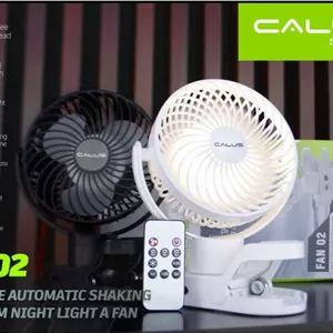 پنکه شارژی f02 برند calus با لامپ اضطراری و قابلیت پاور بانک