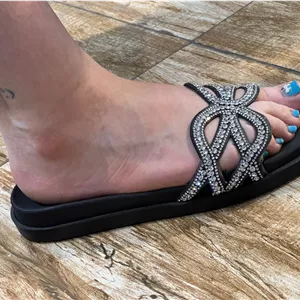 صندل زنانه زارا رو نگین اشکی ZARA5100