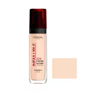 کرم پودر مایع Spf 25 مدل Infaillible 32H شماره 145 مناسب برای انواع پوست